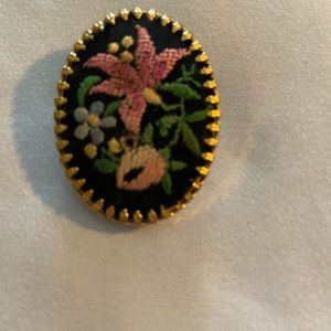 Vintage embroidered broach